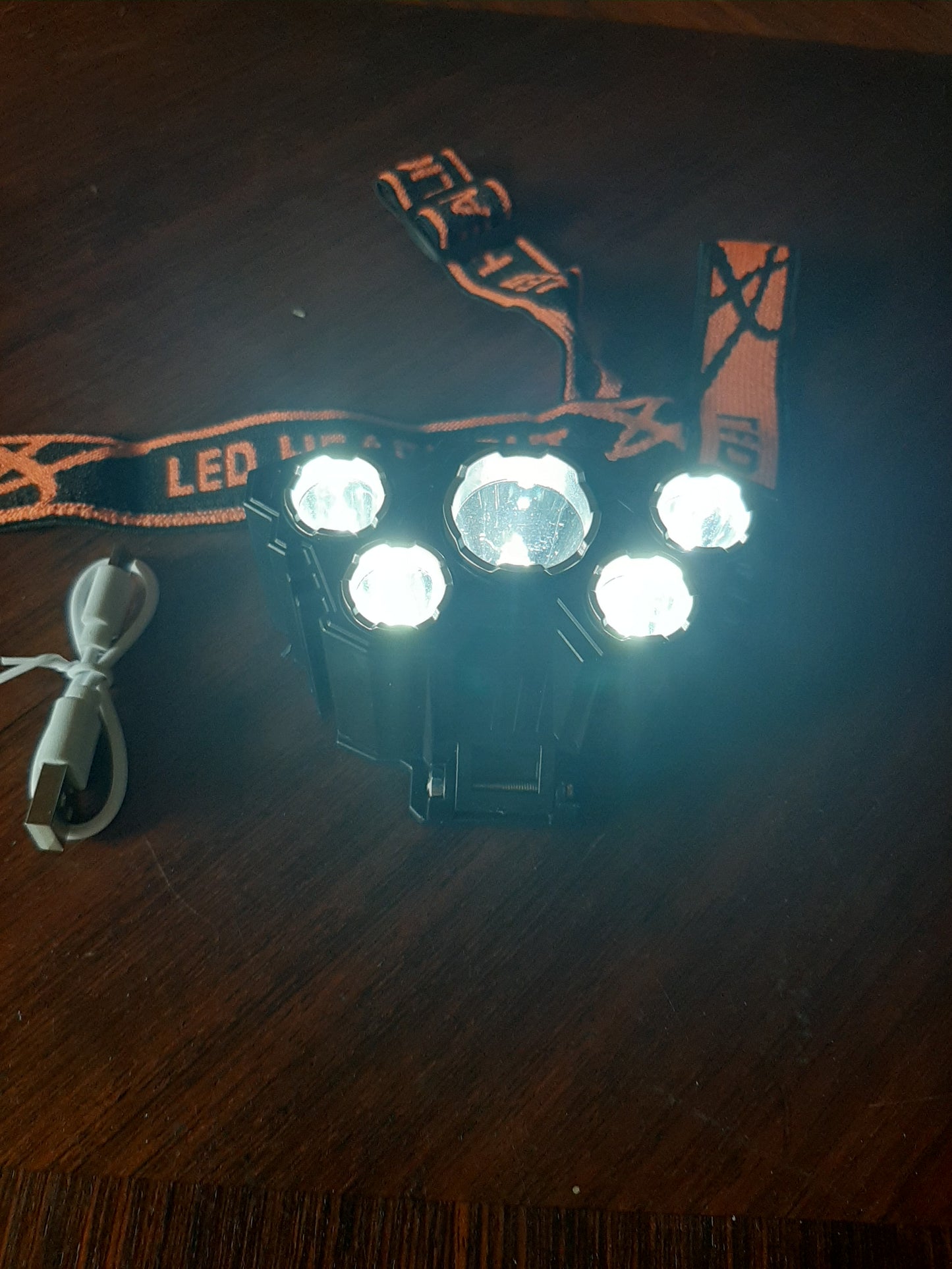 Lampe frontale 5 leds