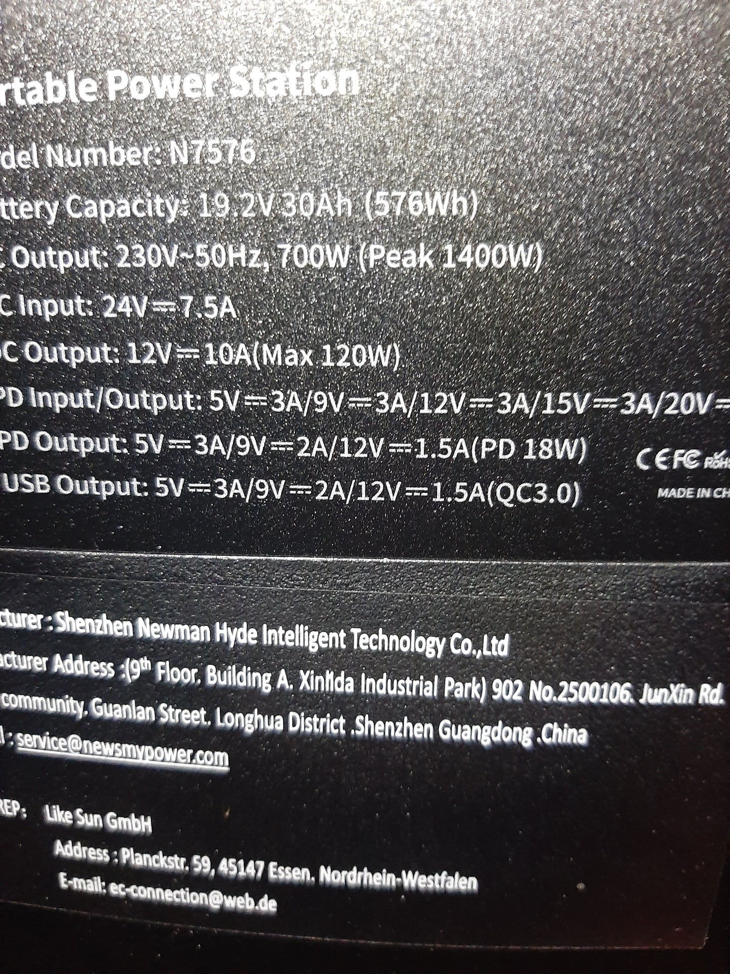 Station énergie lithium LifeP04 700W 576W/H