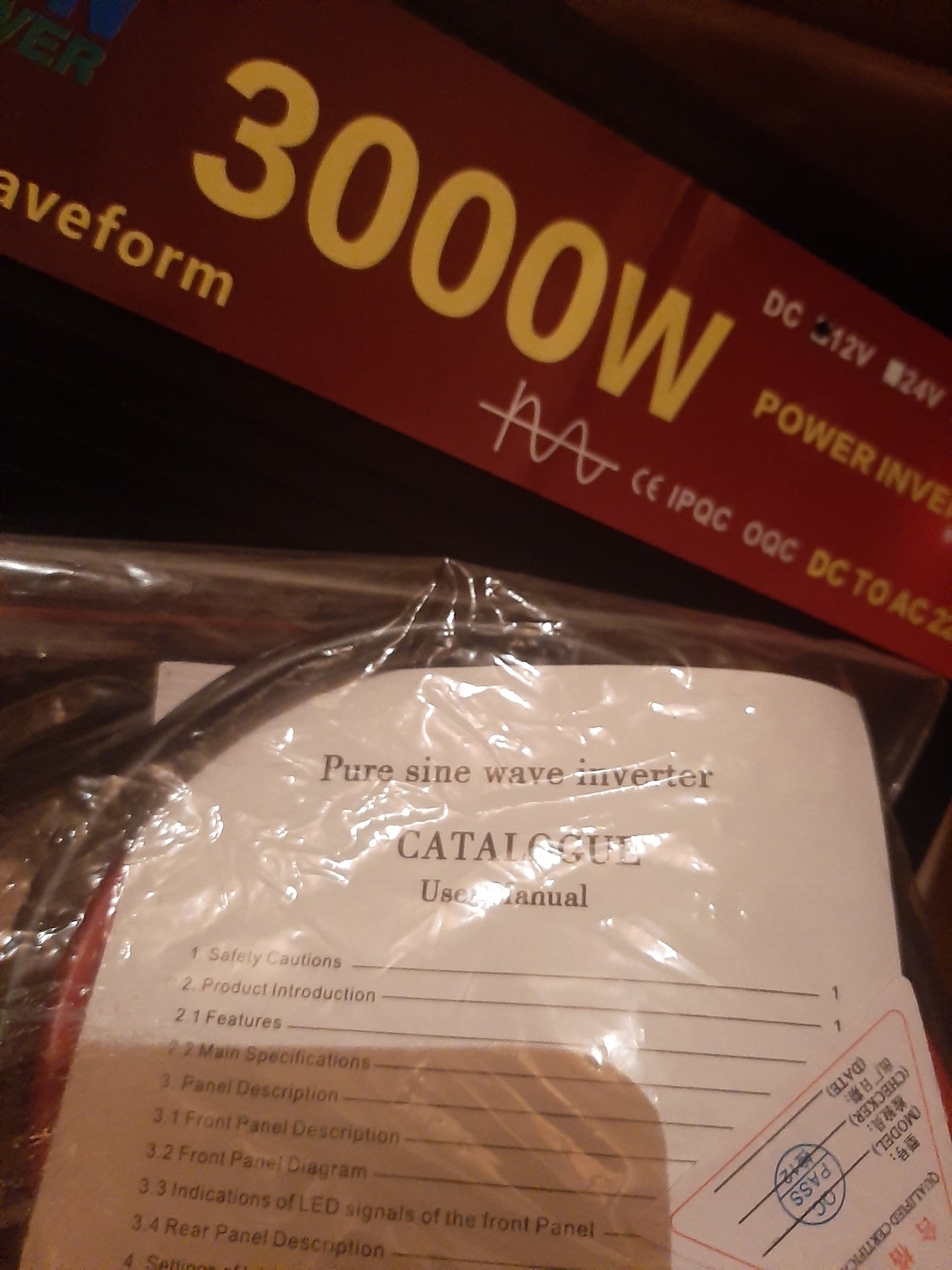 Convertisseur 1500/3000W pur sinus 24 v