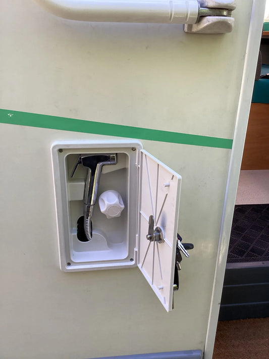 Coffret douche c 1 robinet blanc