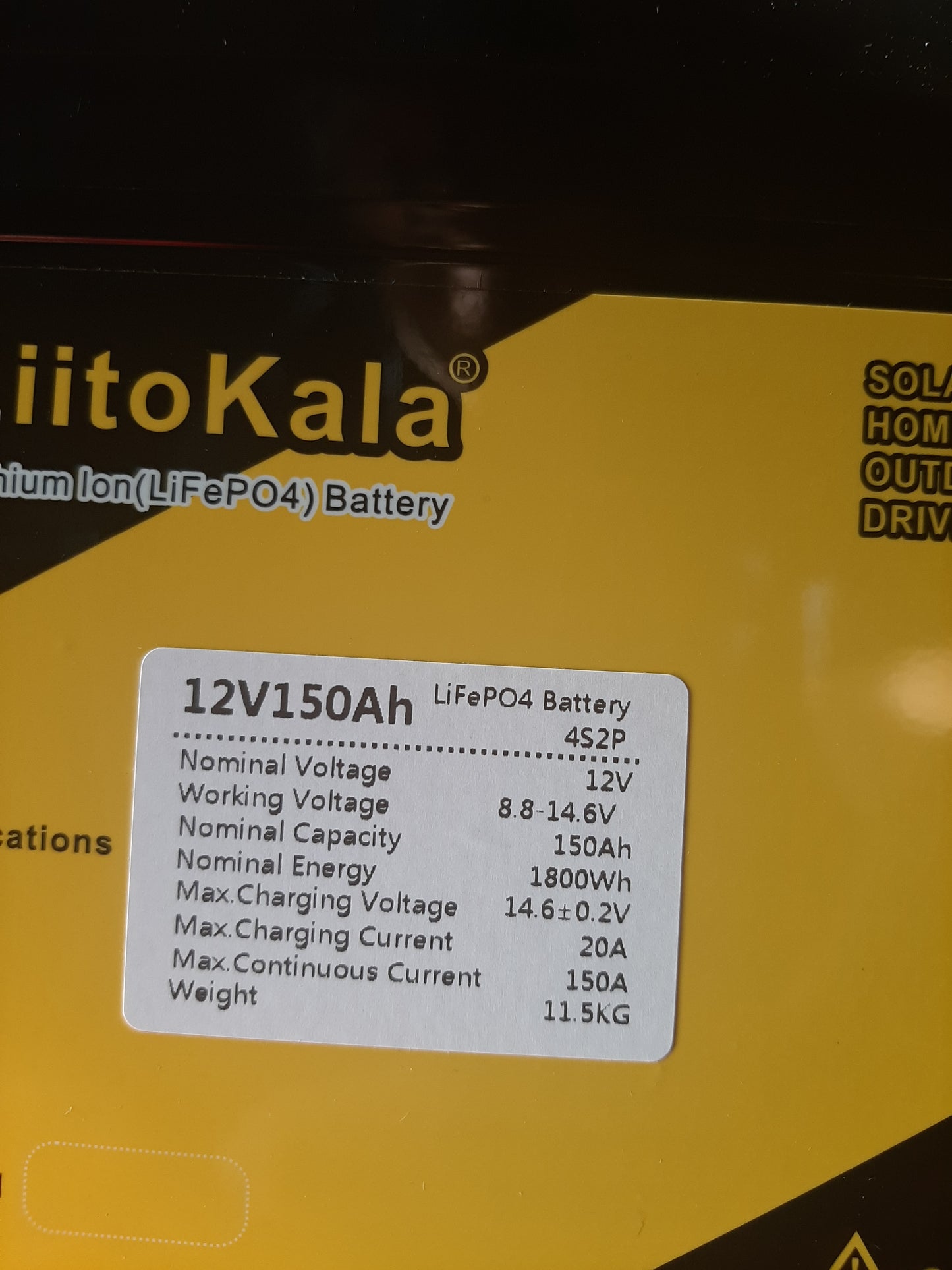 Batterie lithium 12v 150Ah avec écran led LIFEP04 avec chargeur P R O M O