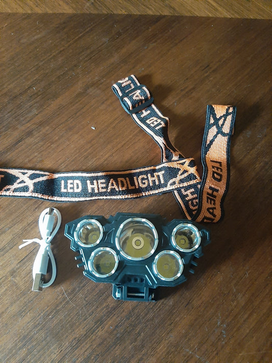 Lampe frontale 5 leds