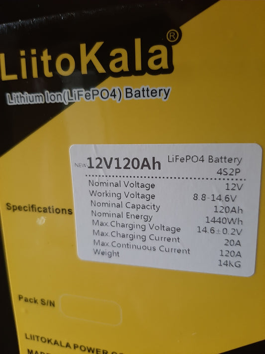 Batterie lithium 12v 120Ah avec écran led LiFeP04 P R O M O