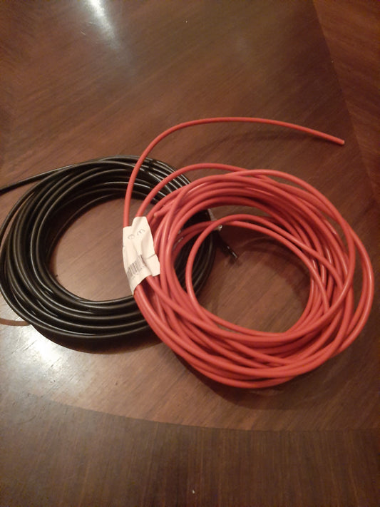 Jeu de cables rouge et noir 2 x 5m diamètre 4mm2 H07V-K